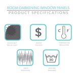 Lush Decor Weeping Flower Light Filtering Window Curtain Panels, Pair, 52"W x 84"L + 2" Header, Navy - Charming Modern Floral Curtains for Living Room, Dining Room, & Bedroom