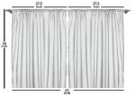 Ambesonne Flower Kitchen Curtains, Floral Petals with Striped Leaves and Lines Modern Style Geometrical Design Print, Window Drapes 2 Panel Set for Kitchen Cafe Decor, 55" X 39", Red Black