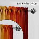 Burnt Orange Curtains 84 Inch Length for Living Room 2 Panel Set Burnt Orange and Terracotta Window Curtain Rust Orange Ombre Gradient Light Filtering Curtains Modern Abstract Drapes