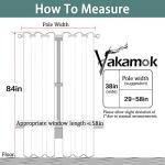 Yakamok Black Room Darkening Grommet Window Drapes Blackout Curtains Thermal Insulated Grommet Curtain Panels for Bedroom, 38W x 84L,One Pair
