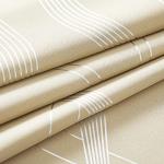 NICETOWN Room Darkening Curtains for Bedroom, Noise Reducing Thermal Insulated Wave Line Foil Print Design Blackout Curtains for Patio Sliding Glass Door (2 Panels, 52 x 84 Inch, Biscotti Beige)