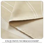 NICETOWN Room Darkening Curtains for Bedroom, Noise Reducing Thermal Insulated Wave Line Foil Print Design Blackout Curtains for Patio Sliding Glass Door (2 Panels, 52 x 84 Inch, Biscotti Beige)