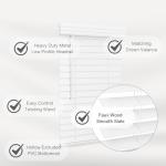 Lotus & Windoware Cordless, 2 Inch Faux Wood Blind, 34" Wide x 36" Long, Window Blinds, Blinds & Shades, Blinds for Indoor Windows, Smooth, Bright White, 34" x 36",Bright White