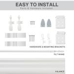 Lotus & Windoware Cordless, 2 Inch Faux Wood Blind, 34" Wide x 36" Long, Window Blinds, Blinds & Shades, Blinds for Indoor Windows, Smooth, Bright White, 34" x 36",Bright White