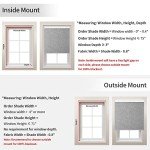 GENIMO 100% Blackout Roller Window Shades, Window Blinds Cordless with Thermal Insulated, UV Protection Fabric, Mini French Door Blinds for Home, Office, Bedroom, Easy to Install, Grey, 10" W X 75" H