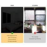 Window Blinds Cordless Blackout No Drill Cut to Size Clip On Stick On Self Adhesive Temporary Blinds Pleated Paper Blinds for Windows Doors Shades for Home Nursery Bedroom Kitchen Bathroom