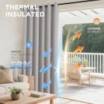 Joydeco Blackout Curtains 96 Inches Long, Light Blocking Curtains for Bedroom 2 Panels with Grommets, Thermal Insulated, Noise Reducing Room Darkening Drapes Privacy Protection for Living Room Window