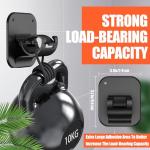 Adhesive Curtain Rods No Drilling Holder,No Drill Curtain Rod Brackets,Renter Friendly Curtain Hooks for Hanging Drapes,Over Blinds for Dorm Apartment Kitchen Bedroom Home Bathroom