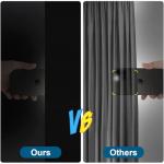 100% Blackout Curtains for Bedroom, Portable DIY Window Blinds, No Drill Window Shades & Blackout Blinds with Stickers & Tabs for Baby Nursery, Travel, Dorm Room (118" x 57")