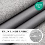 Joydeco 100% Blackout Curtains for Bedroom 84 Inch Long, Linen Black Out Curtains 2 Panels Set With Grommet for Living Room Window, Thermal Insulated Full Light Blocking Drapes Privacy Protection,52"W