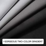 COSVIYA Grommet Ombre Room Darkening Curtains 63 inch Length, Black and Greyish White Gradient Drapes Light Blocking Insulated Thermal Window Curtains for Bedroom/Living Room,2 Panels,52x63 inches