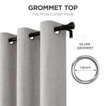 Joydeco 100% Blackout Curtains for Bedroom 84 Inch Long, Linen Black Out Curtains 2 Panels Set With Grommet for Living Room Window, Thermal Insulated Full Light Blocking Drapes Privacy Protection,52"W