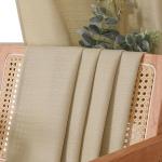 Chyhomenyc 2 Panels Camel Kitchen Curtains 36 Inch Length Tier Curtains, Faux Linen Textured Small Cafe Curtains, Light Filtering Short Window Curtains for Bathroom Basement, Each 30x36 inch