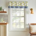 Martha Stewart Lemons 3-Piece Window Curtain Valance and Tiers Set, Yellow