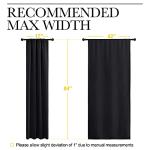 NICETOWN Halloween Living Room Blackout Shades - All Season Rod Pocket Thermal Insulated Solid Blackout Curtains/Drapes for Living Room (Set of 2, 42 inches by 84 Inch, Black)
