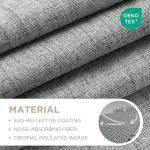 Joydeco Blackout Curtains for Bedroom - 84 Inch Long 100% Light Blocking 2 Panels Light Grey Drapes, Thermal Insulated Room Darkening Curtains, Linen Textured for Living Room, Rod Pocket & Back Tabs