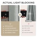 Joydeco Blackout Curtains for Bedroom - 84 Inch Long 100% Light Blocking 2 Panels Light Grey Drapes, Thermal Insulated Room Darkening Curtains, Linen Textured for Living Room, Rod Pocket & Back Tabs