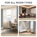 Joydeco Blackout Curtains for Bedroom - 84 Inch Long 100% Light Blocking 2 Panels Light Grey Drapes, Thermal Insulated Room Darkening Curtains, Linen Textured for Living Room, Rod Pocket & Back Tabs