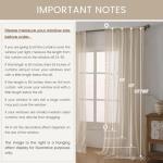 WAZZIO Boho Curtains for Living Room Lace Curtains 84 Inches Long 2 Panel, Rod Pocket Vintage Tassel Bohemian Decor Geometry Striped Light Filtering Crochet Semi Sheer Curtain Drapes for Bedroom,Beige