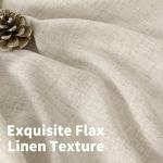 YoungsTex Short Linen Curtains 40 Inches Long for Kitchen Windows, Cafe Drapes Light Filtering with Bronze Grommet Rustic Semi Sheer for Bathroom Small Window, 42 x 40 Inch, 2 Panels