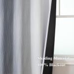 Estelar Textiler Grey and Greyish White Blackout Curtains & Drapes for Bedroom,Thermal Insulated Ombre Blackout Drapes,Full Room Darkening Energy Saving Gray Curtains for Living Room,52Wx84L,2 Panels
