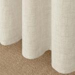 YoungsTex Short Linen Curtains 40 Inches Long for Kitchen Windows, Cafe Drapes Light Filtering with Bronze Grommet Rustic Semi Sheer for Bathroom Small Window, 42 x 40 Inch, 2 Panels