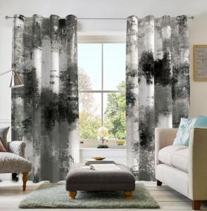 Asuexpect Abstract Curtains 2 Panels Abstract Rust Curtain Room Darkening Grommet Window Drapes Modern Decorative Window Treatments for Bedroom Living Room, 52x84 Inches, Black Grey
