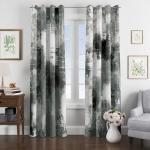 Asuexpect Abstract Curtains 2 Panels Abstract Rust Curtain Room Darkening Grommet Window Drapes Modern Decorative Window Treatments for Bedroom Living Room, 52x84 Inches, Black Grey