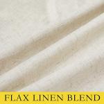 NICETOWN Natural 100% Blackout Linen Curtains 84 inch Long Burg for Living Room, 1 Pair, 62" Width Each Panel, Farmhouse Thick Completely Blackout Window Treatment Thermal Insulated Drapes