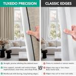 Deconovo Faux Linen 100% Blackout Curtains with Hidden Tabs & Pleat Tape, Tiebacks Included, Thermal Insulated Noise-Reducing Drapes for Bedroom & Living Room, Dark Beige, 50W x 84L, 2 Panels