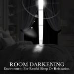 PONY DANCE Black Curtains for Bedroom - Decorative Window Curtains Double Layered Blackout Drapery White Crushed Sheers Panels Set for Living Room, 52 W x 84 L, Set of 2