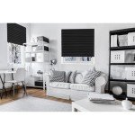 Redi Shade No Tools Original Blackout Pleated Paper Shade Black, 36" W x 72" L, 6 Pack