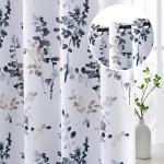 H.VERSAILTEX Blackout Curtains for Bedroom 63 Inch Long Thermal Insulated Room Darkening Grommet Window Curtains for Living Room, 2 Panels, Vintage Classical Floral Printing Bluestone and Taupe