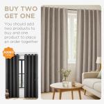 Joydeco Blackout Curtains for Bedroom - 72 Inch Long 100% Light Blocking 2 Panels Set Linen Drapes, Thermal Insulated Room Darkening Curtains, Linen Textured for Living Room, Rod Pocket & Back Tabs