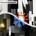 Tyrot Black Grey 100% Blackout Curtains for Bedroom 84 inch Long 2 Panels Set White Gray Modern Abstract Geometric Black Out Curtains Insulated Room Darkening Window Drapes for Living Room, 52Wx84L