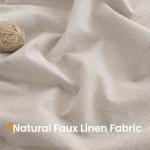 BGment Blackout Curtains for Bedroom 84 Inch Long - Linen Textured Thermal Insulated Total Sunlight Blocking Lightweight Bronze Grommet Window Drapes for Living Room, 2 Panels, 52 x 84 Inch, Natural