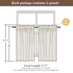 Chyhomenyc Mila Grey Kitchen Curtains 36 Inch Length Tier Curtains, Semi Sheer Leaf Jacquard Textured Small Cafe Curtains, Light Filtering Short Window Curtains for Bathroom, Each 30Wx36L, 2PCS