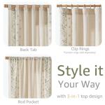jinchan Winslow Linen Curtains for Bedroom 84 Inches Length Embroidered Bordered Floral Curtains for Living Room Farmhouse Decor Light Filtering Window Treatments Sage on Beige Drapes 2 Panels