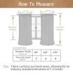 LAMIT Natural 100% Blackout Linen Curtains, 63 Inches Linen Textured Thermal Bedroom Curtains Back Tab and Rod Pocket Neutral Panels with White Liner for Farmhouse, 2 Panels, 38 x 63 Inch, Ivory