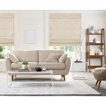 CHICOLOGY Roman Shades for Windows , Window Treatments , Roman Shades , Roman Window Shades , Room Darkening Shades , Window Shades , 31"W X 64"H , Belgian Flax (Privacy & Light Filtering)
