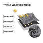 DWCN Ombre Blackout Curtains for Living Room - Thermal Insulated Block Light Energy Saving Privacy Gradient Damask Grommet Window Curtains for Bedroom, Set of 2 Panels, 52 x 63 Inch Length, Grey