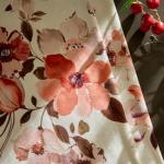 Pink Floral Curtains 84 Inch for Girl Bedroom Velvet Curtain Drapes with Whimsical Botanical Flower Pattern Aesthetic Anthropologie Modern Farmhouse Room Darkening Living Room Window Curtains,2 Panels