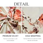 Pink Floral Curtains 84 Inch for Girl Bedroom Velvet Curtain Drapes with Whimsical Botanical Flower Pattern Aesthetic Anthropologie Modern Farmhouse Room Darkening Living Room Window Curtains,2 Panels