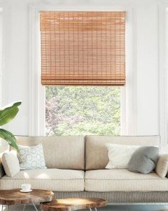 CHICOLOGY Bamboo Roman Shades - Customer Favorite Light Filtering Blinds for Windows, Premium Quality, Ideal for Home, Squirrel Brown, 34" W X 48" H
