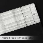 MIULEE 2 Panels Back Tab Blackout Curtains 96 Inch Long for Living Room Bedroom, Halloween Black Rod Pocket/Pinch Pleated Thermal Insulated Room Darkening Light Blocking Floor to Ceiling Curtain/Drape