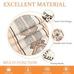 ColorBird Boho Curtains 2 Panels 84 Inches Length Orange Patterned Window Treatment Striped Geometric Aztec Western Curtain & Drapes for Living Bedroom Dining Room Boho Chic Deco