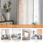 ColorBird Boho Curtains 2 Panels 84 Inches Length Orange Patterned Window Treatment Striped Geometric Aztec Western Curtain & Drapes for Living Bedroom Dining Room Boho Chic Deco