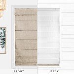 CHICOLOGY Roman Shades for Windows , Window Treatments , Roman Shades , Roman Window Shades , Room Darkening Shades , Window Shades , 31"W X 64"H , Belgian Flax (Privacy & Light Filtering)