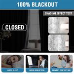 H.VERSAILTEX 100% Blackout Curtains for Living Room Camellia Floral 84 Inches Long Light Blocking Window Treatment with Black Liner Grommet Thermal Drapes, 2 Panels, Grey