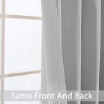 Yakamok Soft and Smooth Blackout Curtains for Bedroom - Grommet Thermal Insulated Room Darkening Curtains for Living Room, Set of 2 Panels (52 x 84Inch, Light Grey)